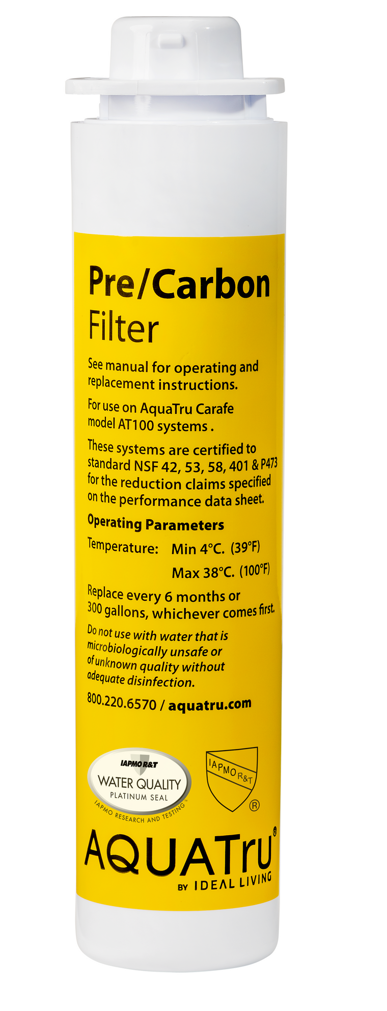 AquaTru Carafe Stages 1-2 Pre/Carbon Filter (for Carafe model ONLY)