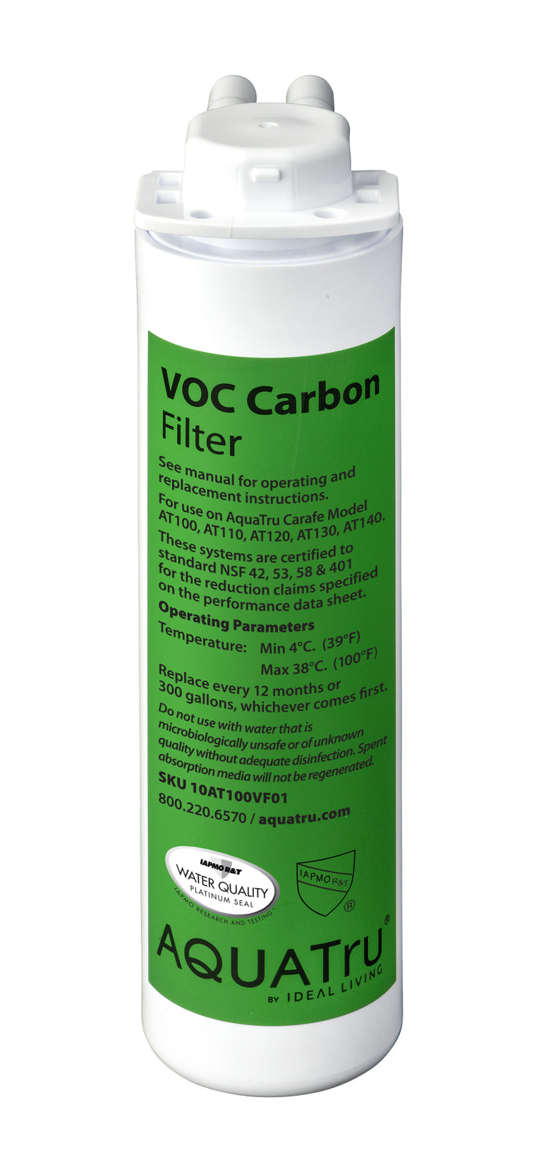 AquaTru Carafe Carbon VOC Filter (use with Carafe model ONLY)